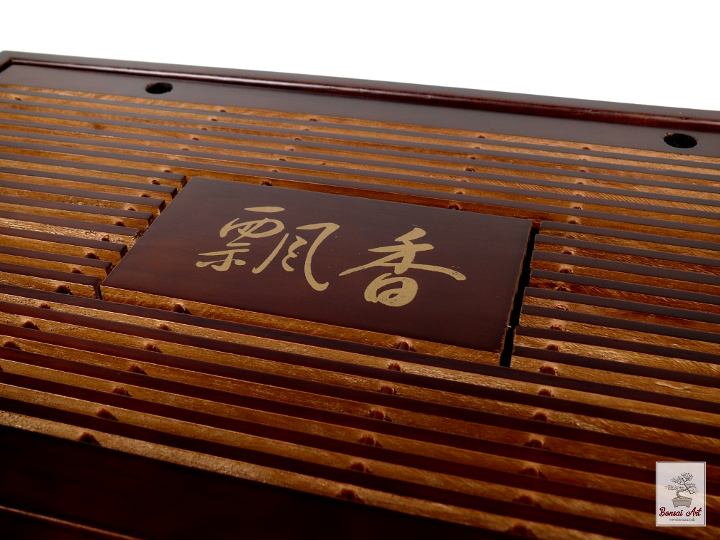 Drevený podstavec čajové more čínske zlaté znaky