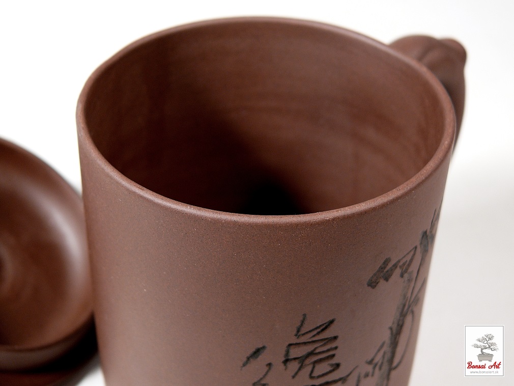 Hrnek  400ml z yixingskej keramiky tmavohned bez sitka
