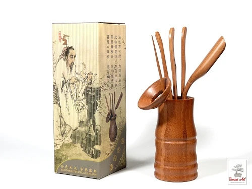 Kvalitné náradie na prípravu sypaného čaju z bambusového dreva