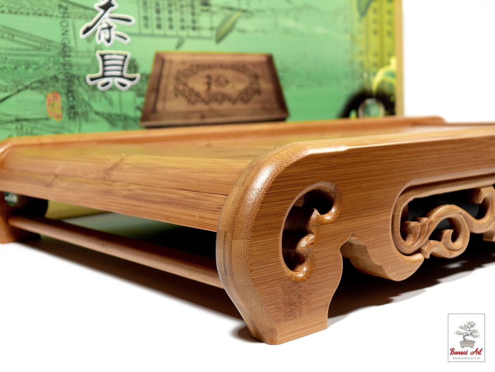 Drevený vyrezávaný podstavec čajové more z bambusového dreva
